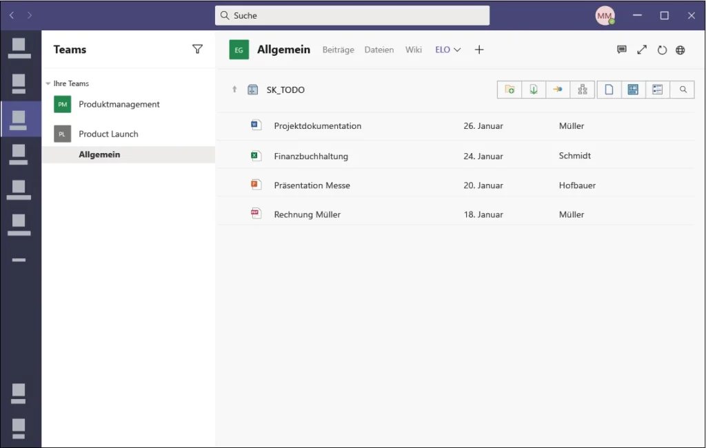 ELO ECM 23 - ELO for Microsoft Teams