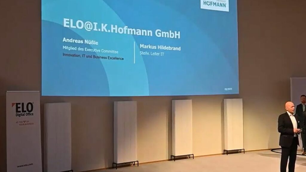 I.K. Hofmann Referenz | ELO ECM Vortrag